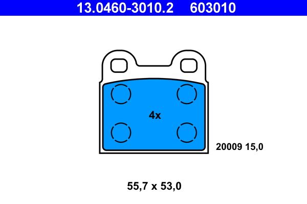 Klocki hamulcowe ATE 13.0460-3010.2