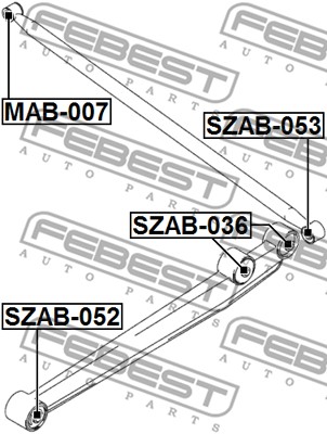 Tuleja wahacza FEBEST SZAB-052