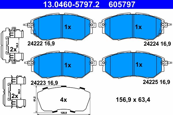 Klocki hamulcowe ATE 13.0460-5797.2