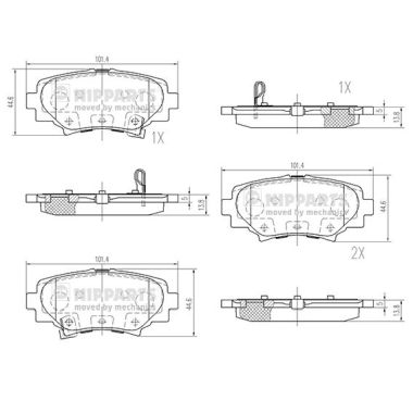 Klocki hamulcowe NIPPARTS N3613027