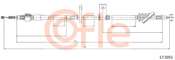 Linka hamulca ręcznego COFLE 92.17.5051