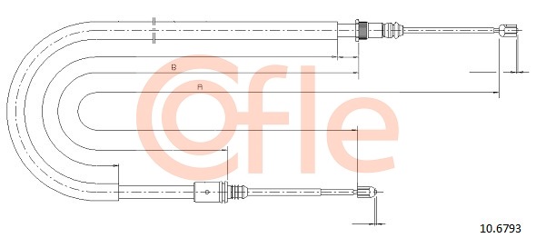 Linka hamulca ręcznego COFLE 92.10.6793