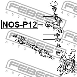 Zestaw naprawczy mechanizmu kierowniczego FEBEST NOS-P12
