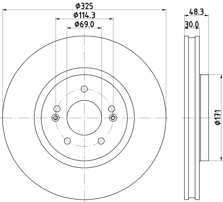 Tarcza hamulcowa HELLA 8DD 355 134-721