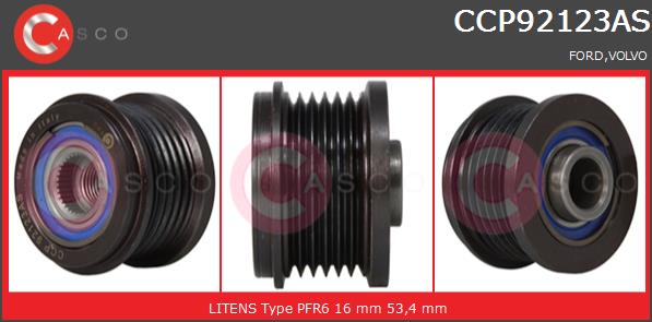 Koło pasowe alternatora CASCO CCP92123AS