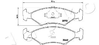 Klocki hamulcowe JAPKO 500306