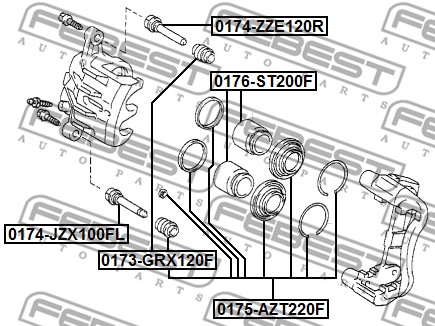 Zestaw naprawczy zacisku FEBEST 0175-AZT220F