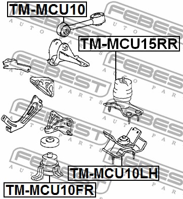 Poduszka silnika FEBEST TM-MCU10