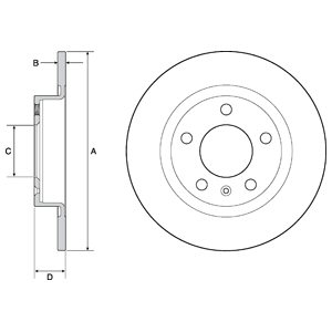 Tarcza hamulcowa DELPHI BG4675