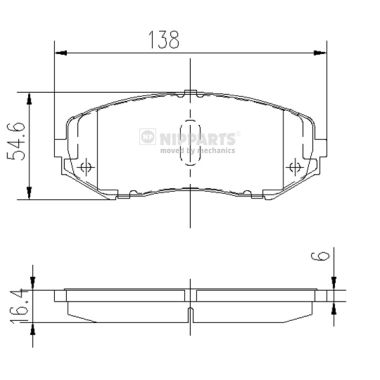 Klocki hamulcowe NIPPARTS J3608029