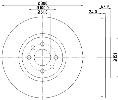 Tarcza hamulcowa HELLA PAGID 8DD 355 128-551