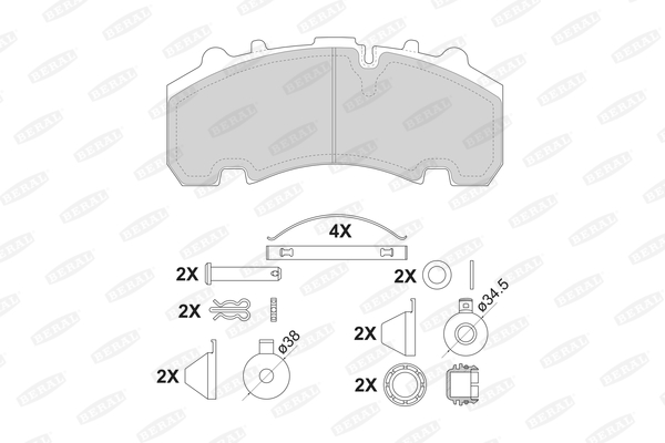 Klocki hamulcowe BERAL BCV29263TK