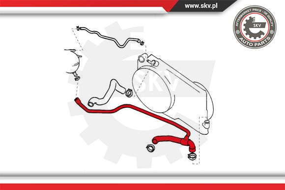 Przewód układu chłodzenia ESEN SKV 24SKV330