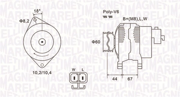 Alternator MAGNETI MARELLI 063731526010