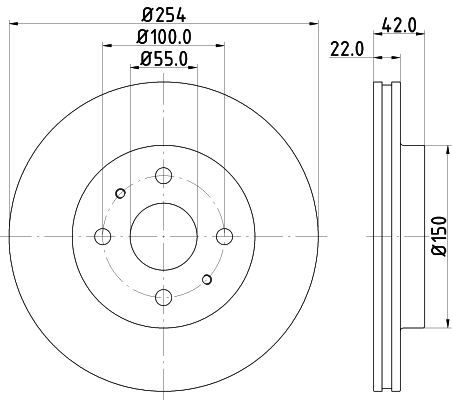 Tarcza hamulcowa HELLA PAGID 8DD 355 116-541