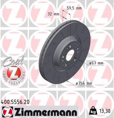 Tarcza hamulcowa ZIMMERMANN 400.5556.20