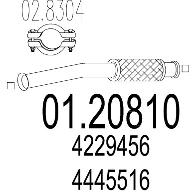 Łącznik elastyczny układu wydechowego MTS 01.20810