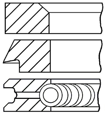 Pierścienie tłokowe GOETZE ENGINE 08-215300-10