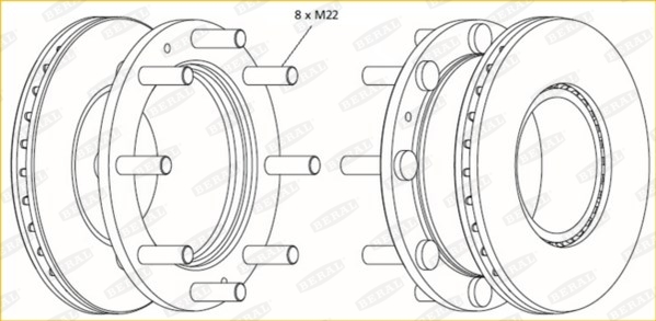 Tarcza hamulcowa BERAL BCR308A
