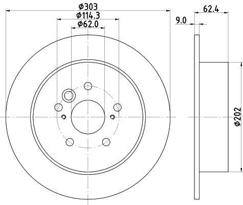 Tarcza hamulcowa HELLA 8DD 355 118-721