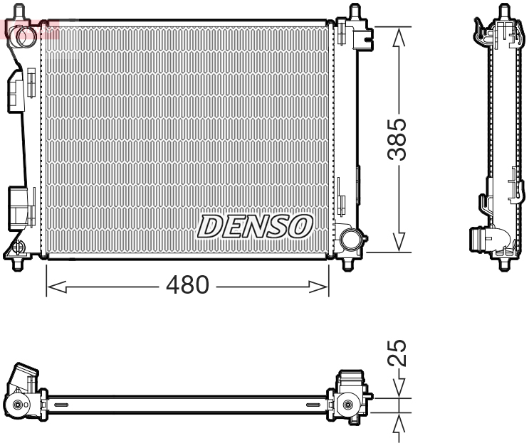 Chłodnica, układ chłodzenia silnika DENSO DRM43010