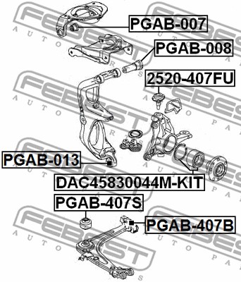 Tuleja wahacza FEBEST PGAB-013