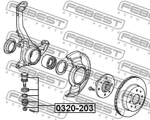 Sworzeń wahacza FEBEST 0320-203