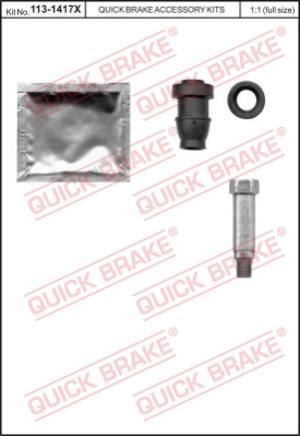 Zestaw tulei prowadzących zacisk hamulca QUICK BRAKE 113-1417X