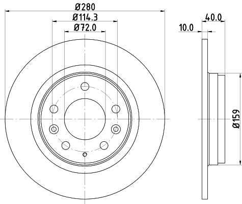 Tarcza hamulcowa HELLA 8DD 355 110-381