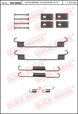 Zestaw dodatków do szczęk hamulcowych QUICK BRAKE 105-0860