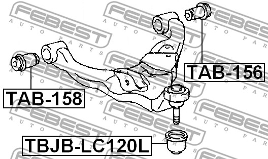 Tuleja wahacza FEBEST TAB-158