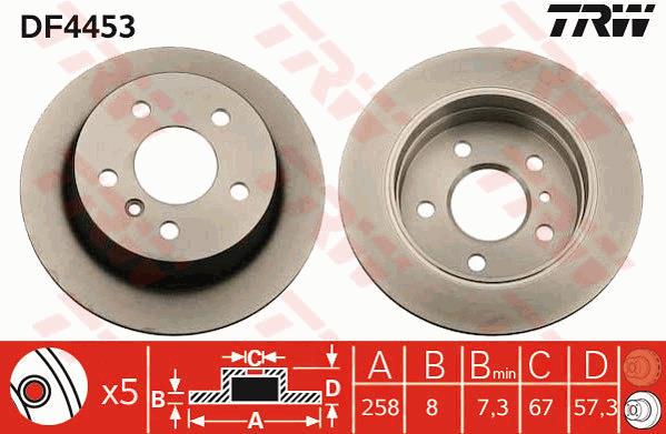 Tarcza hamulcowa TRW DF4453