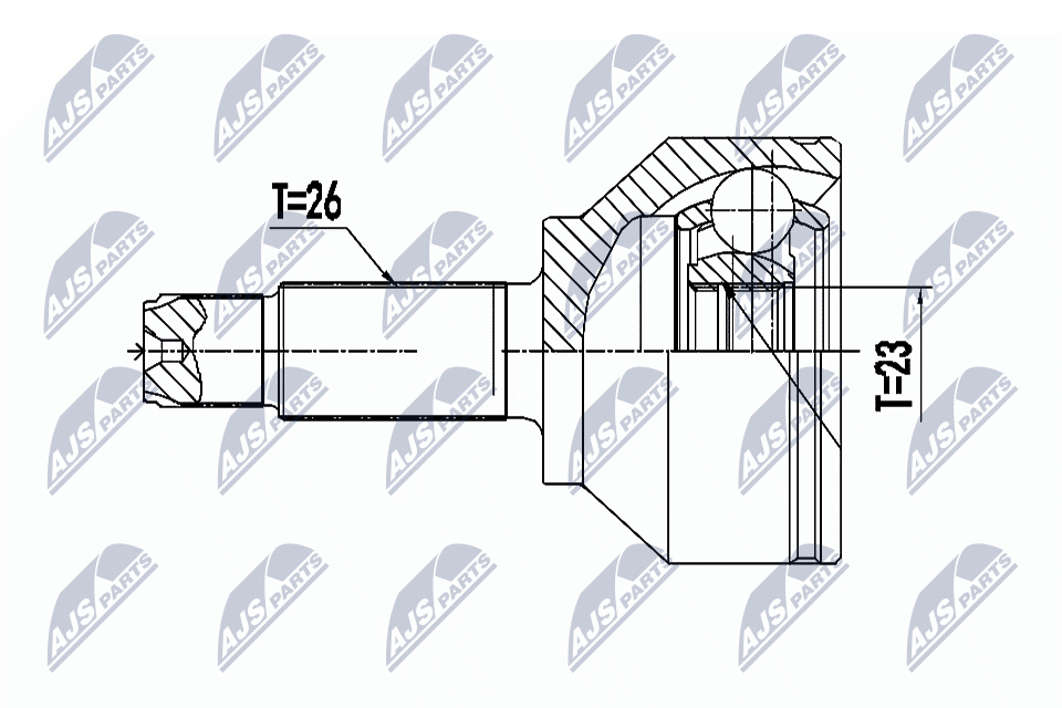 Zestaw przegubu, wał napędowy NTY NPZ-BM-023