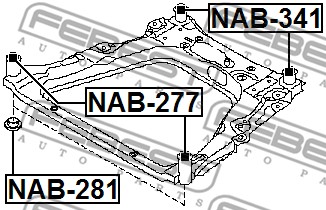 Łożyskowanie  korpusu osi FEBEST NAB-341