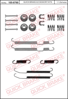 Zestaw dodatków do szczęk hamulcowych QUICK BRAKE 105-0760