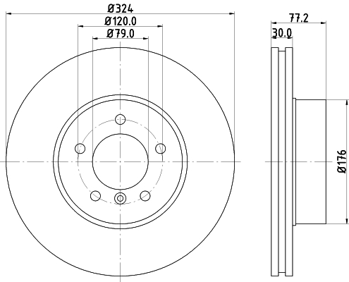 Tarcza hamulcowa HELLA 8DD 355 128-111