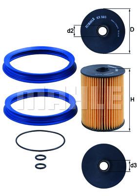 Filtr paliwa KNECHT KX 503D