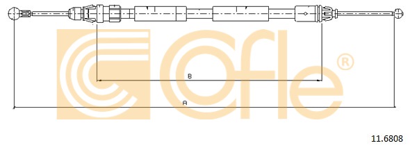 Linka hamulca ręcznego COFLE 11.6808
