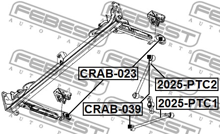 Tuleja wahacza FEBEST CRAB-039