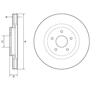 Tarcza hamulcowa DELPHI BG9195C