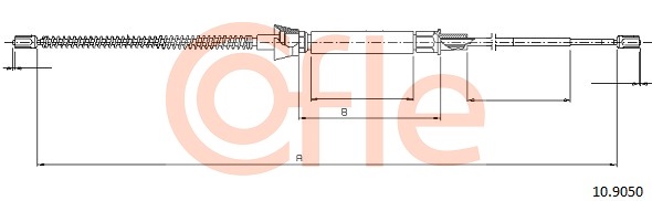Linka hamulca ręcznego COFLE 92.10.9050