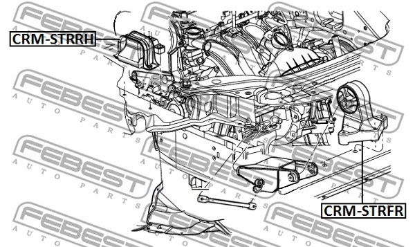Poduszka silnika FEBEST CRM-STRFR