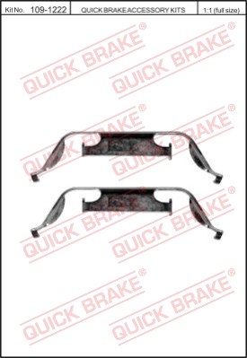 Zestaw akcesoriów montażowych  klocków hamulcowych QUICK BRAKE 109-1222