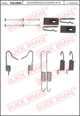 Zestaw montażowy szczęk hamulcowych QUICK BRAKE 105-0898