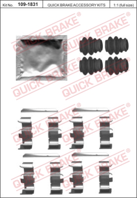 Zestaw akcesoriów montażowych  klocków hamulcowych QUICK BRAKE 109-1831