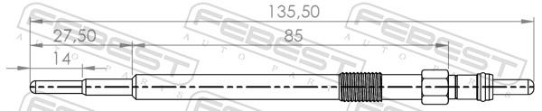 Świeca żarowa FEBEST 27642-002