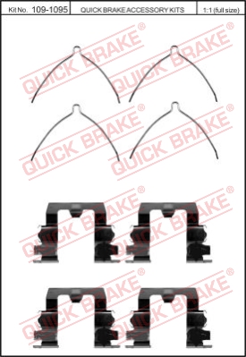 Zestaw akcesoriów montażowych  klocków hamulcowych QUICK BRAKE 109-1095