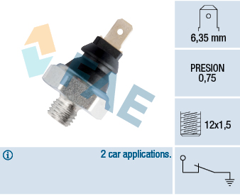 Czujnik ciśnienia oleju FAE 11400
