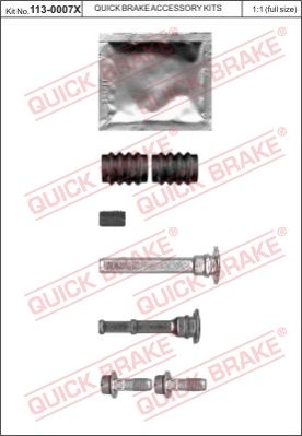 Zestaw tulei prowadzących zacisk hamulca QUICK BRAKE 113-0007X