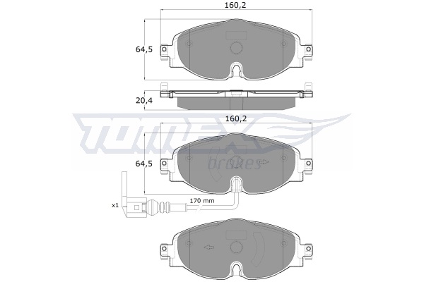 Klocki hamulcowe TOMEX BRAKES TX 16-97
